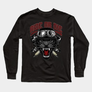 Ride or Die Biker Panther Long Sleeve T-Shirt